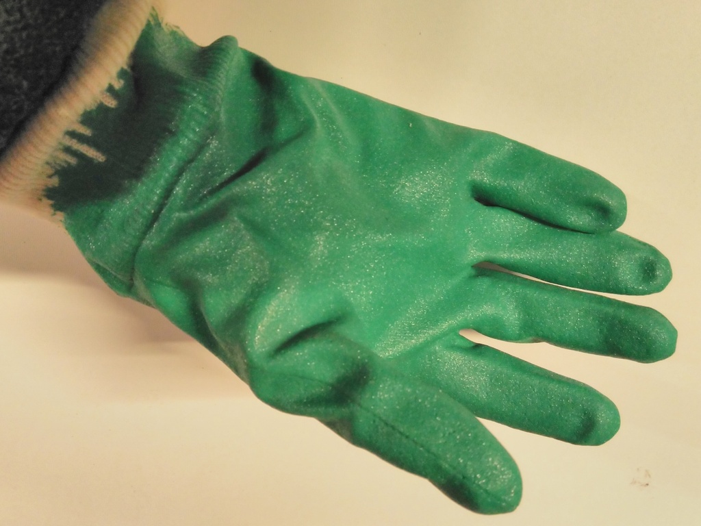 Gants caoutchouc vert T10