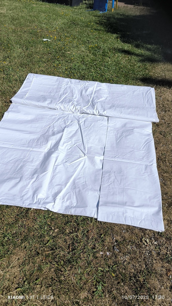 Toit de tonnelle blanc 6x3m PVC 580g/m²