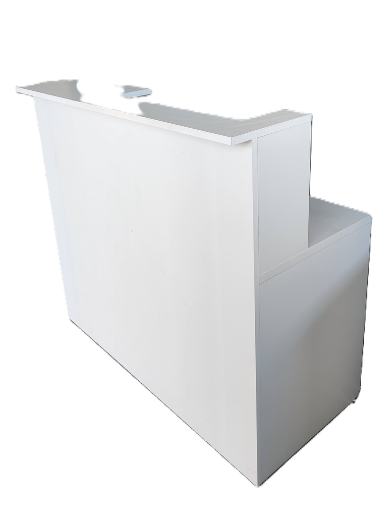 Banque d'accueil + bureau blanc