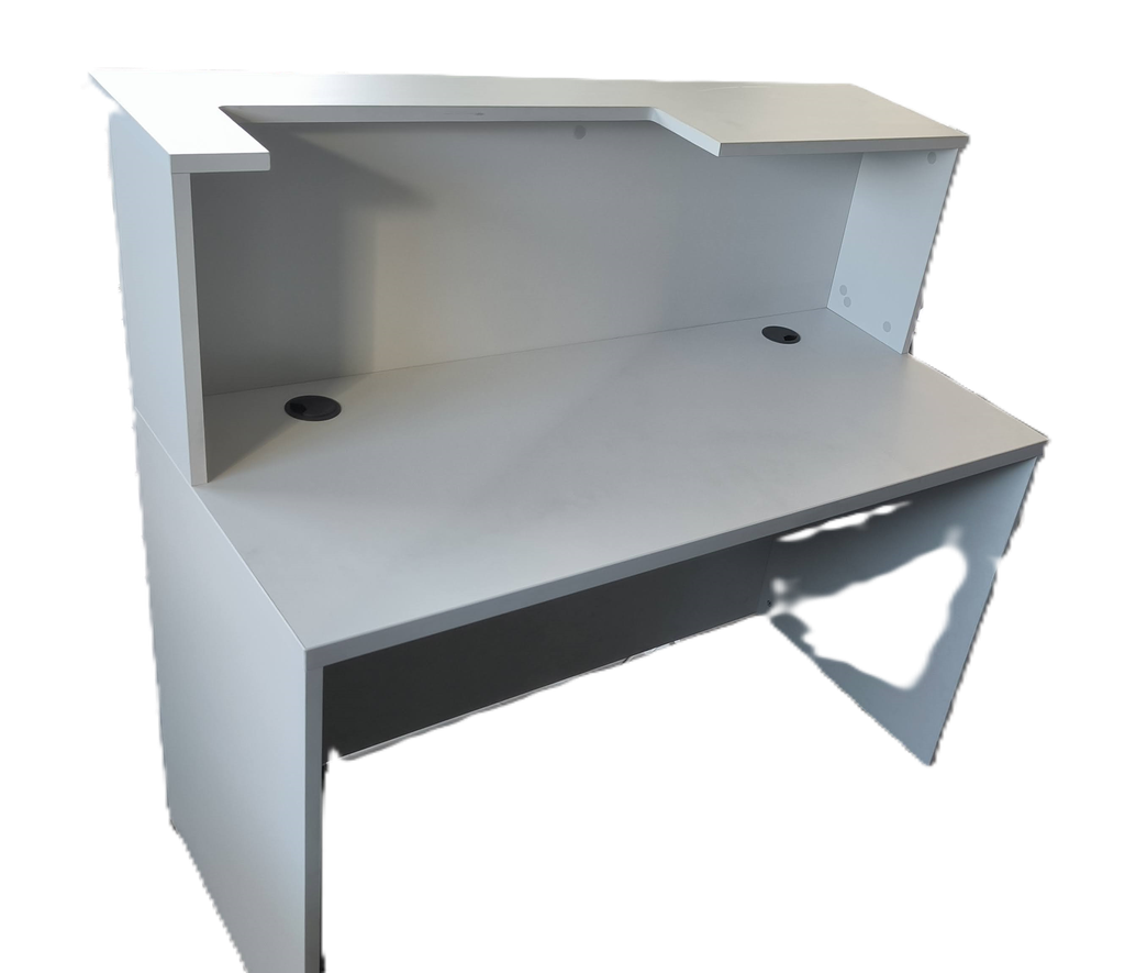 Banque d'accueil + bureau blanc