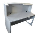 Banque d'accueil + bureau blanc
