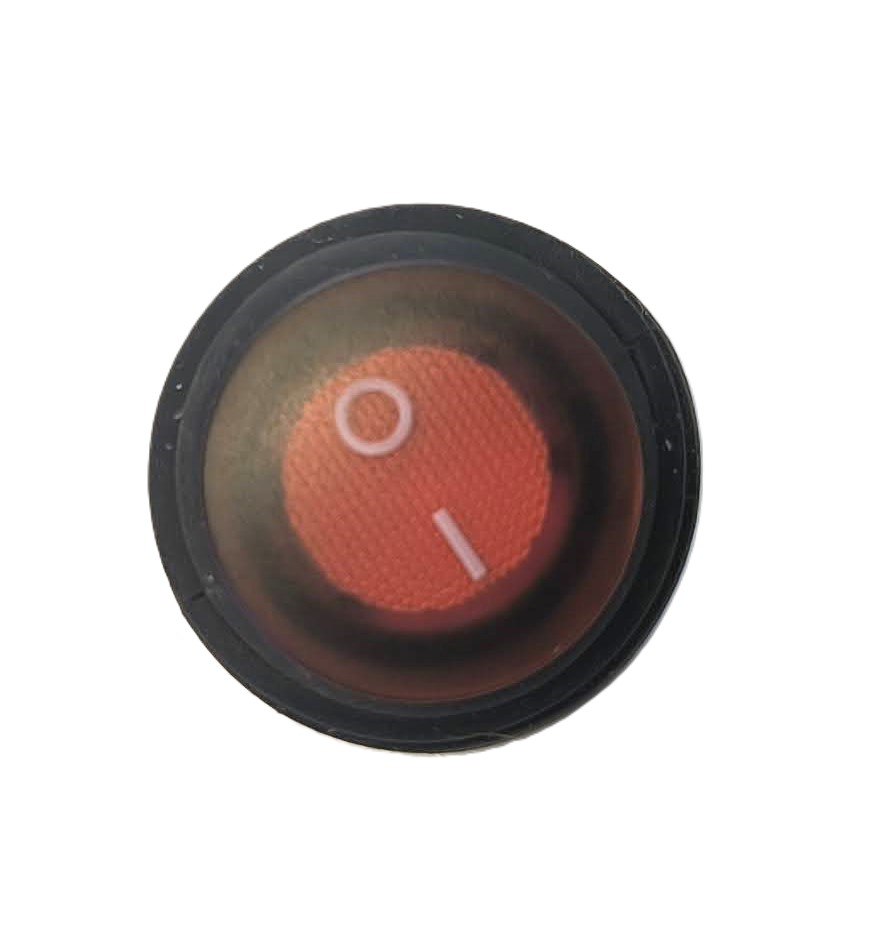 Interrupteur on/off rond rouge