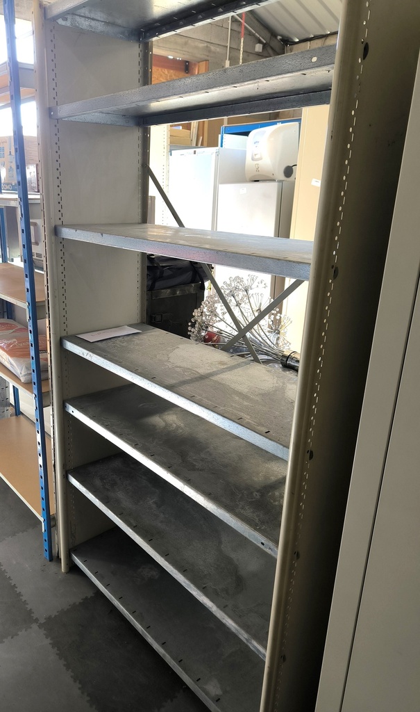 Etagère métallique galva 100x36x200cm