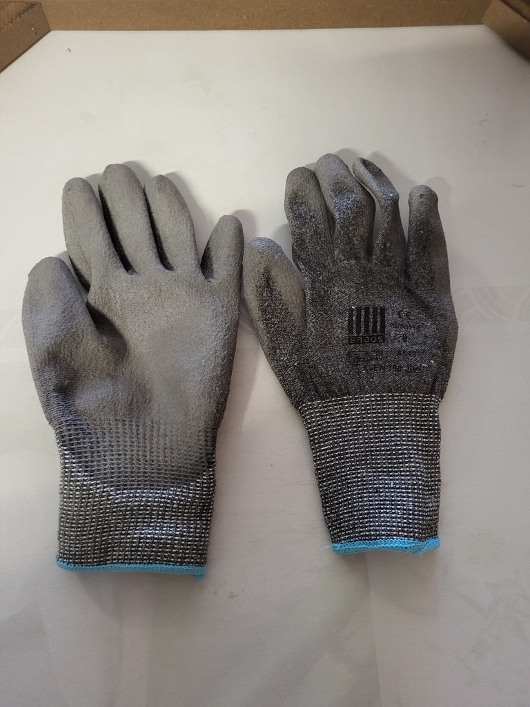 Gants Ergos gris liserés bleu