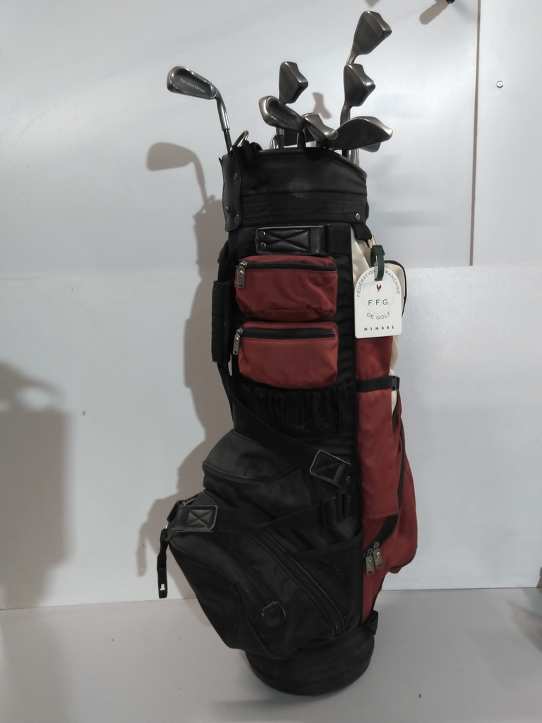 Sac de golf noir et bordeau