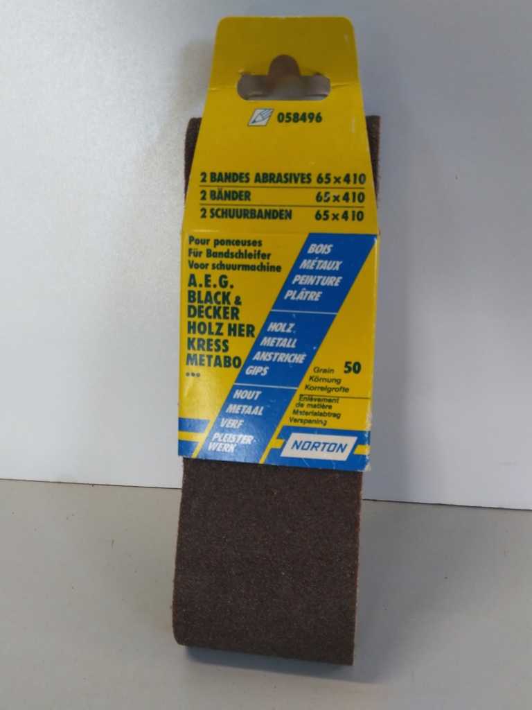 Bandes abrasives 65x410 grains 50