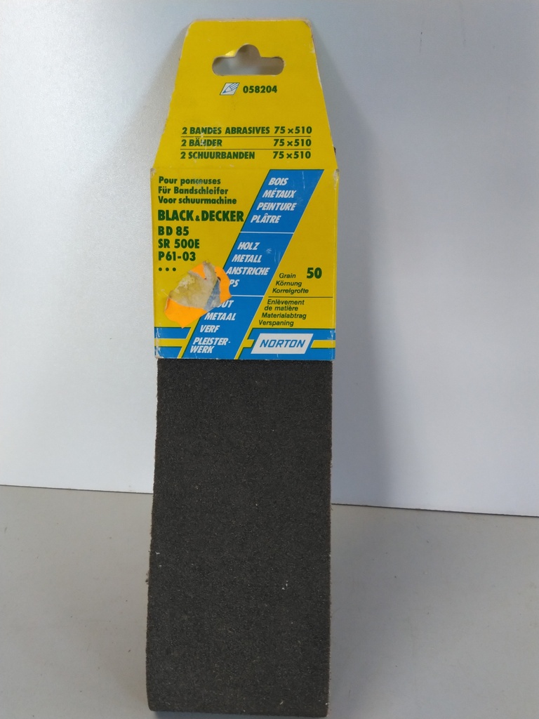 Bandes abrasives 75x510 grains 50