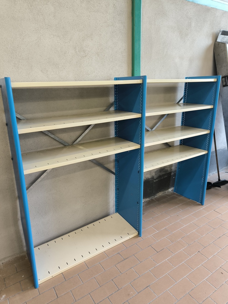 Etagères métalliques 120xh150xp40cm