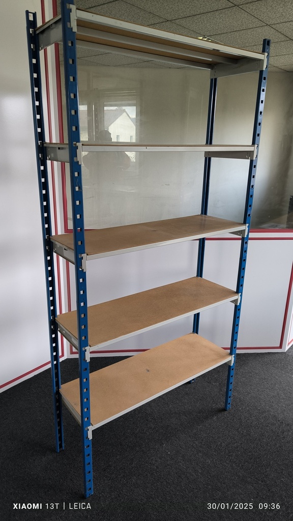 Etagère mi lourde 100xp35xh210cm