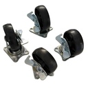 4 Roulettes tournantes/droites neuves