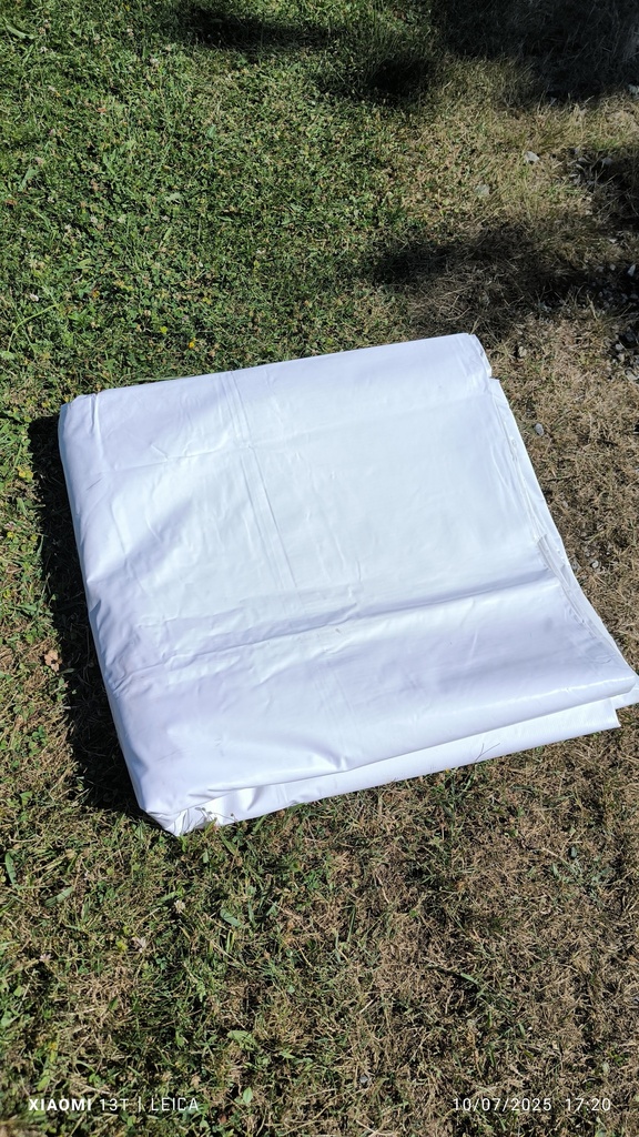 Toit de tonnelle blanc 6x3m PVC 580g/m²