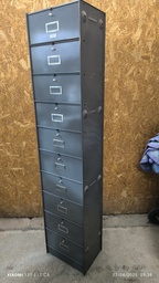 [Z4] Meuble colonne à clapets 85 gris vintage